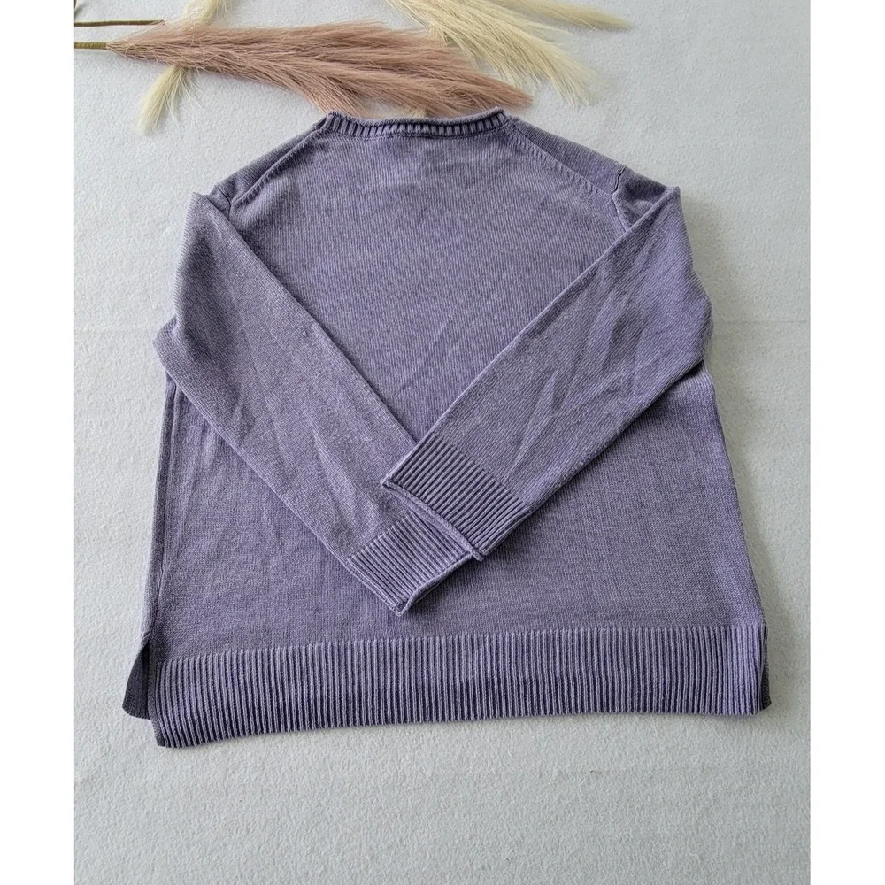 Jessica Simpson Sweet‎ Lavender Melange Crew Neck Sweater Sz Large